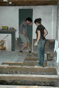 ripping up floorplanks 3