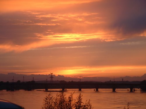 sunset on the Loire